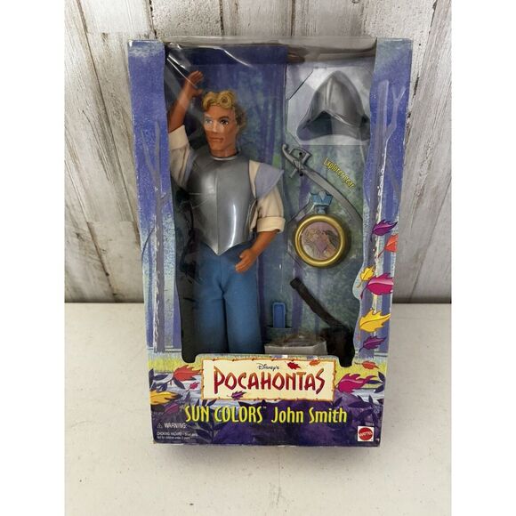 Mattel Toys Vintage Disney Pocahontas Sun Colors John Smith Doll